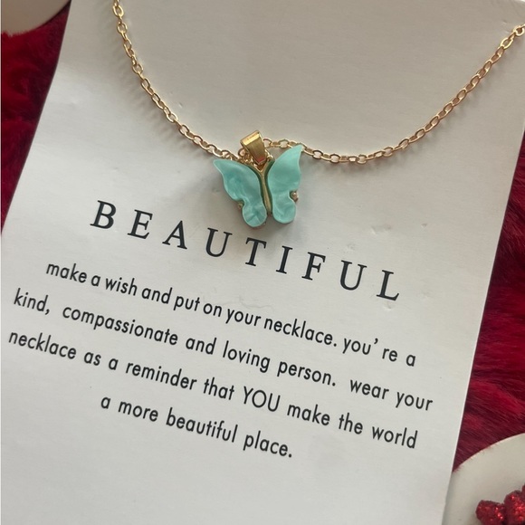 Butterfly Necklace with Note - Picture 1 of 9